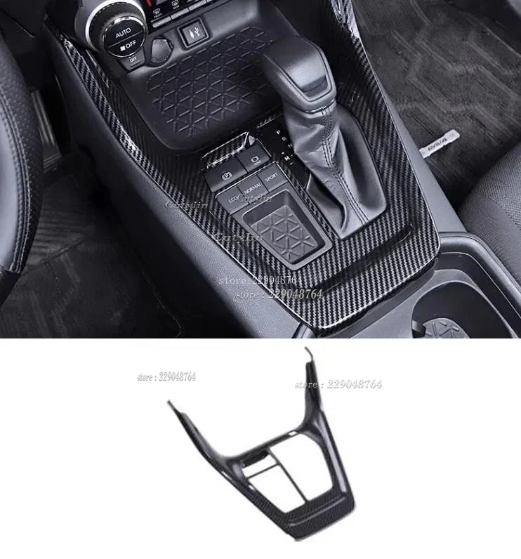 Carbon Fiber For Toyota RAV4 RAV 4 2019-2023 2024 Car Interior Accessories Console Gear Shift Panel Window Switch Cover Trims