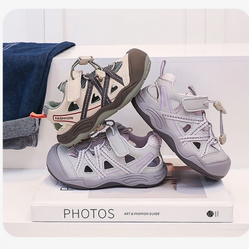 Kids'Casual Shoes Children PU Leather Spring Fashion Outdoor Soft Bottom Shoes For Breathable Anti-slip Purple Green Size 26-37