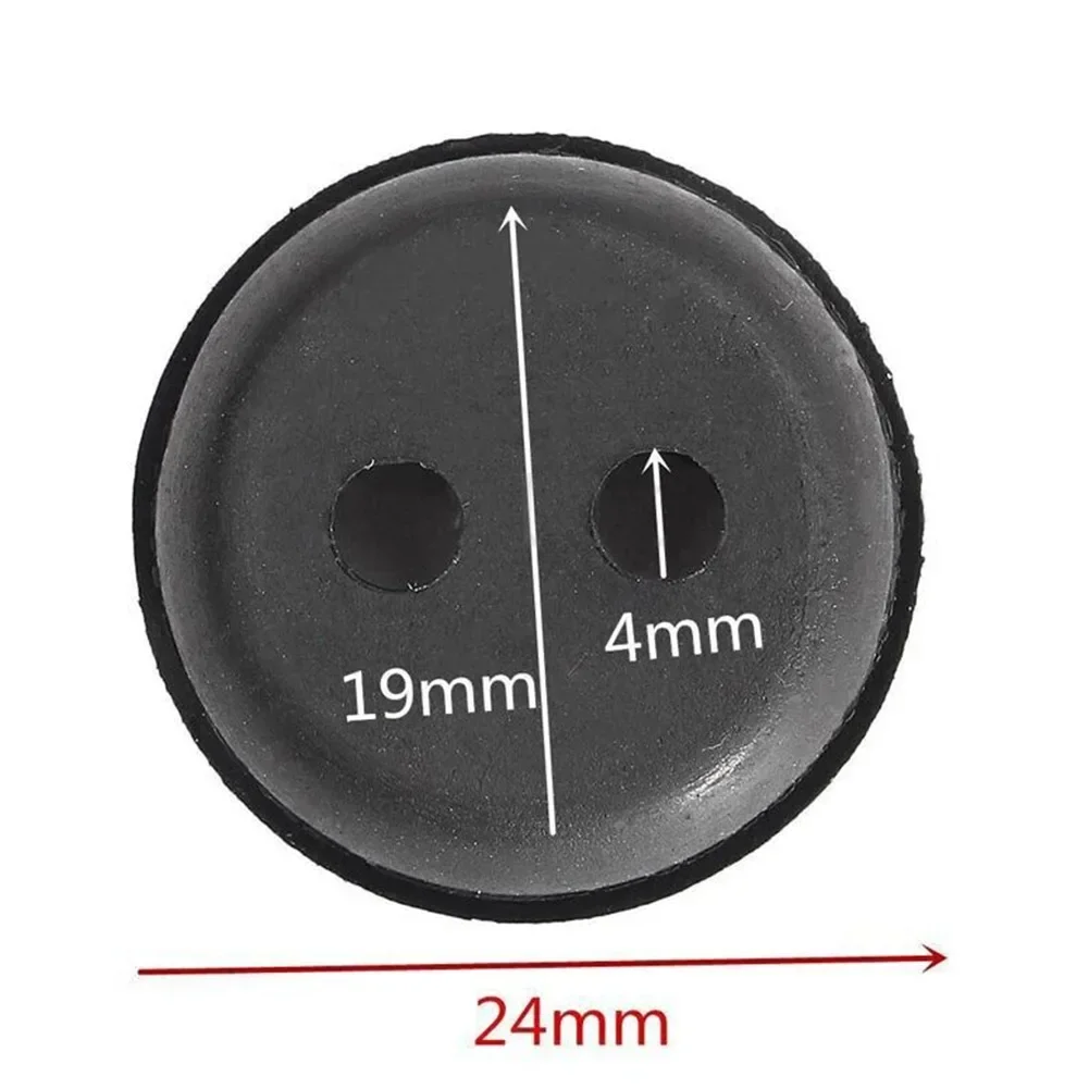 5/10pcs 2-Hole Black Rubber Fuel Gas Tank Line Grommet For Home Trimmer Brush Cutters Lawn Mower For Husqvarna Garden Tool Part