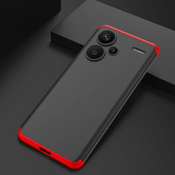 Redmi not 13 için kılıf Pro artı 360 derece tam koruma sert plastik mat darbeye kapak Xiaomi Redmi için Note13ProPlus 5G