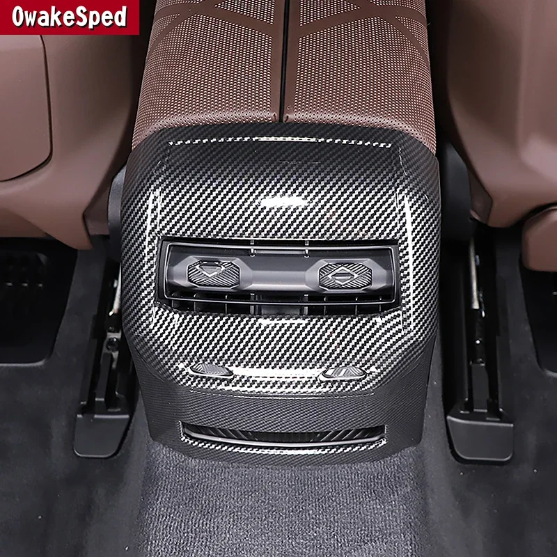 

Для BMW 7 серии G11 G12 2023, задняя выходная панель кондиционера автомобиля, накладка из углеродного волокна, наклейка с рисунком, аксессуары для интерьера