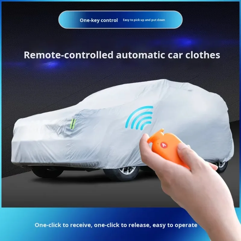 1M Fully Automatic Full Cover Car Cover 210T Polyester  Sun Protection Heat Insulation Rain Snow Protection