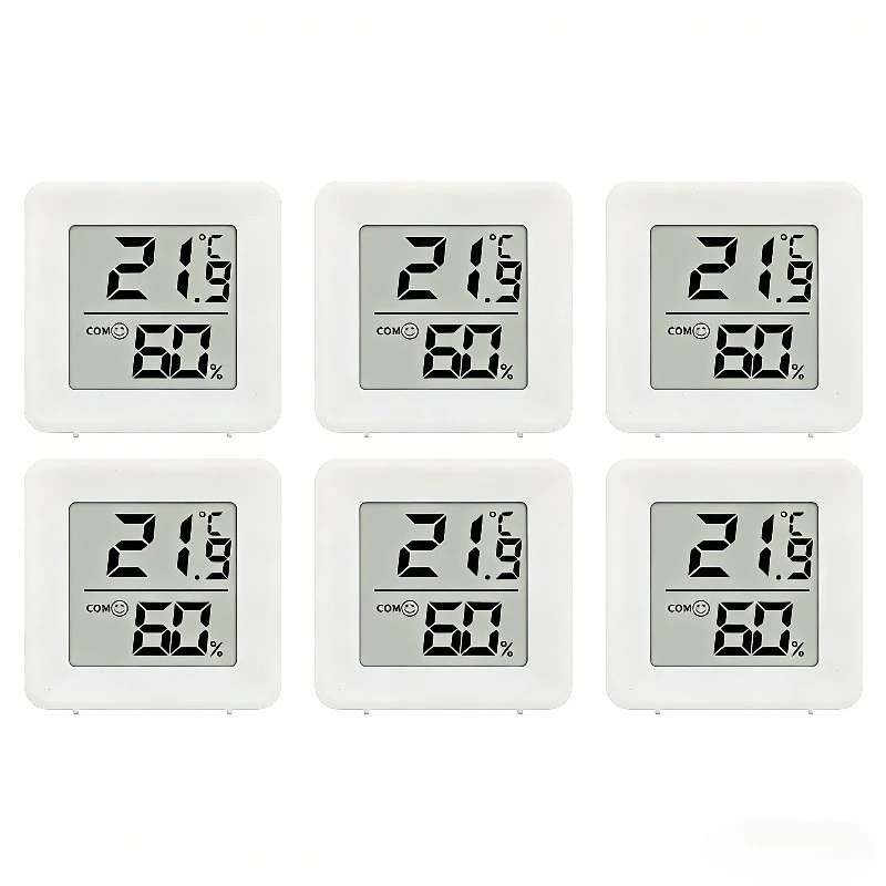 1/9 Stück Temperaturmessgerät für den Raum, Mini-Digital-Thermometer-Hygrometer mit Wandmontage-Sensor, LCD-Bildschirm für den Heimgebrauch