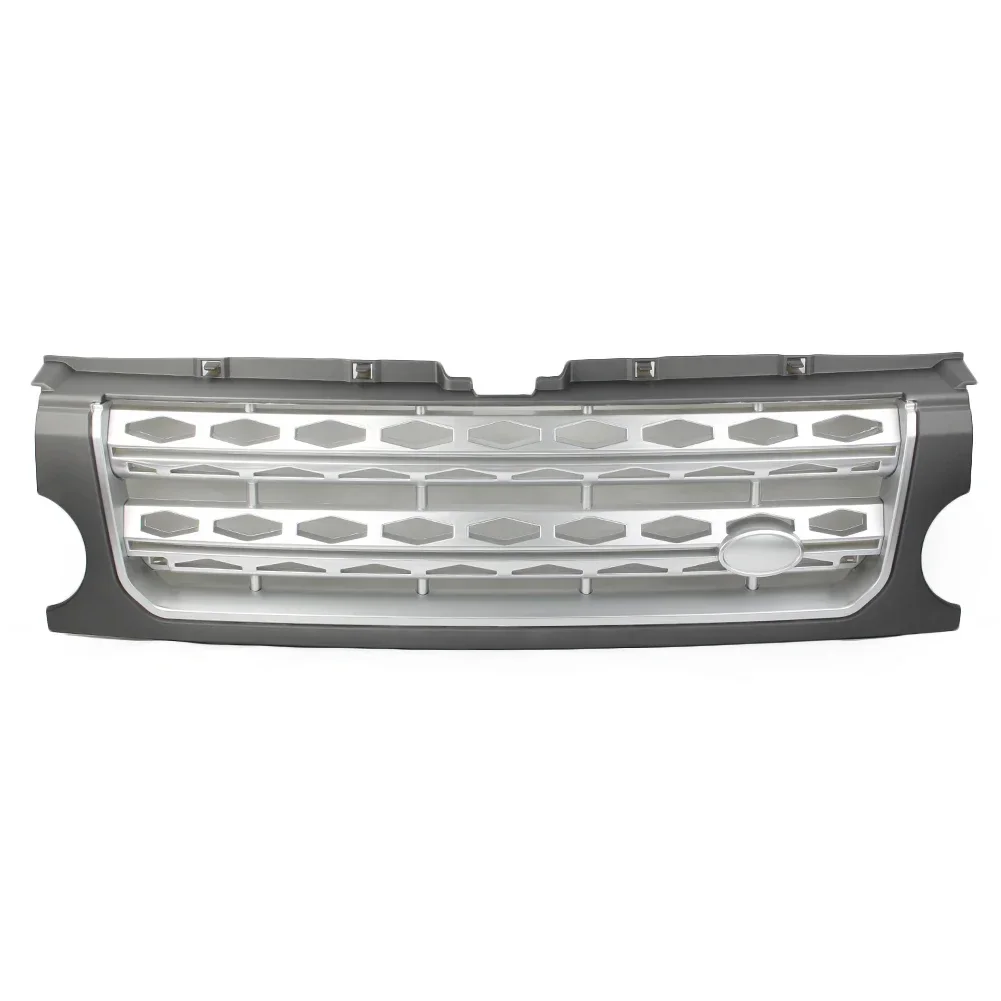 Car Front Grille Bumper Honey Comb Mesh Grill For Land Rover Discovery LR3 2005 2006 2007 2008 2009 Grey Silver