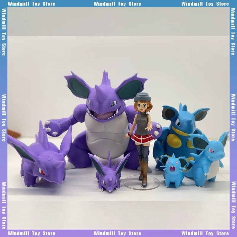 

3D печать масштаб 1/20 World Nidoking Nidoqueen Pokémon игра периферийные коллекции модель настольный орнамент украшение игрушка в подарок