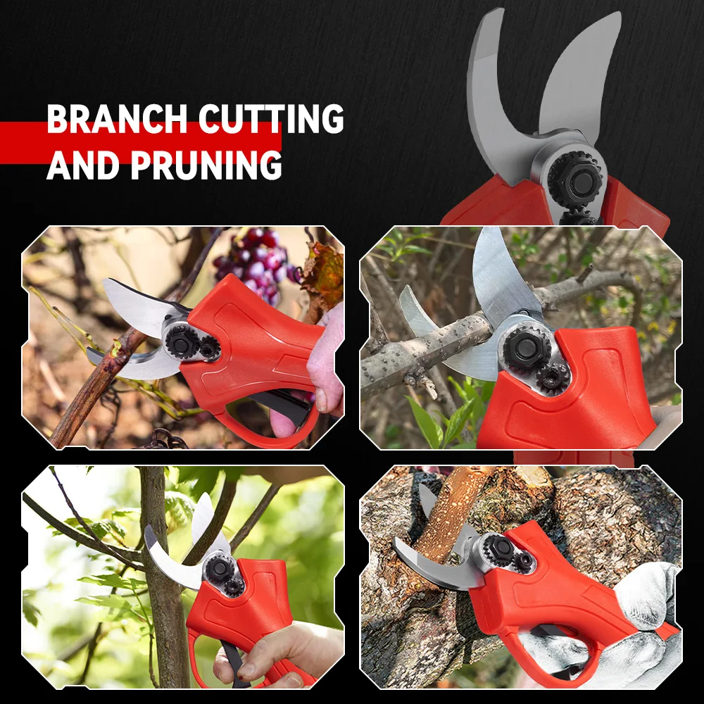 ONEVAN 30MM Brushless Electric Pruner Shear 2 Gear Cordless Pruning Shear Tree BranchesGarden Power Tool For Makita 18V Battery