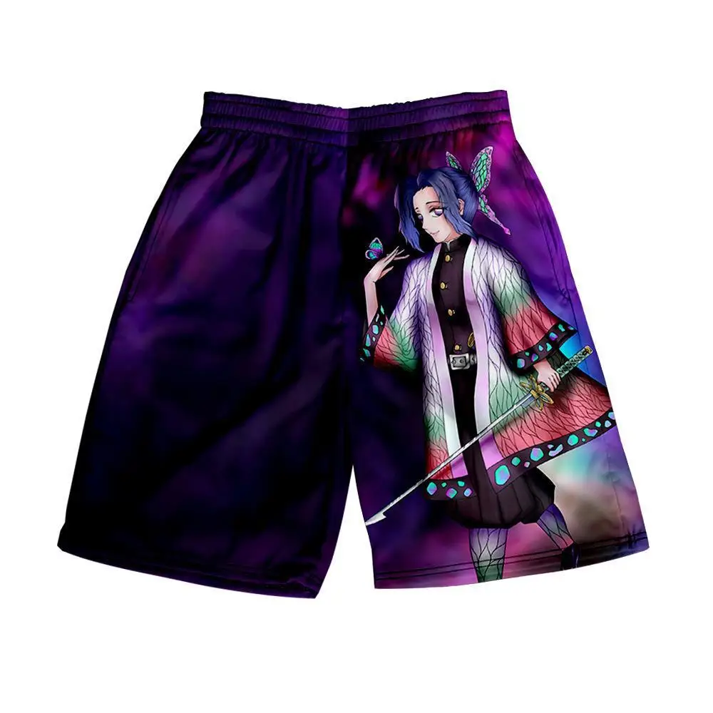 Anime Demon Slayer Beachwear Kimetsu No Yaiba Kamado Tanjirou Agatsuma Zenitsu Shinazugawa Sanemi Casual Loose Shorts