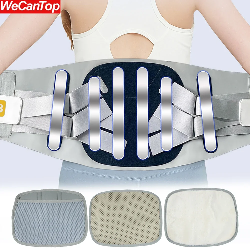 1PCS Back Brace for Lower Back Pain Relief with 6 Support,AdjustableBack Support Belt Lumbar Support for Herniated Disc,Sciatica