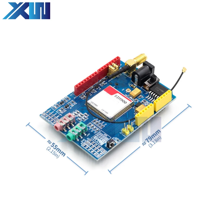 Imagem -05 - Desenvolvimento Board Kit Módulo para Arduino Sim900 850 Mhz 900 Mhz 1800 Mhz 1900 Mhz Gprs Gsm