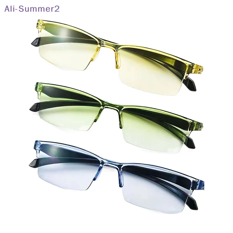 {MX} Unisex Smarte Automatische Zoom-Lesebrille Randlos Ultraleicht Anti-Blaulicht Brillen Strahlenschutz-Brille