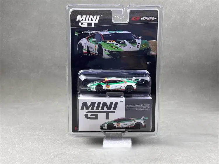 TSM Mini Gt 1/64 Minigt 689 #690 Huracan GT3 EVO2 #87 Bamboo Airways  JLOC 2023 Green/Red Die-cast Alloy Car Model Collection