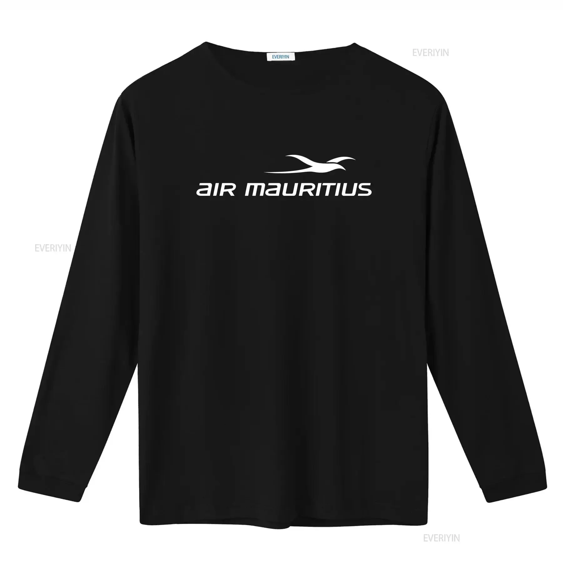 Air Mauritius White Logo Port Louis Airline Geek Red Cotton T Shirt for Fashion Casual  vintage Washed Versatile Comfortable view 2