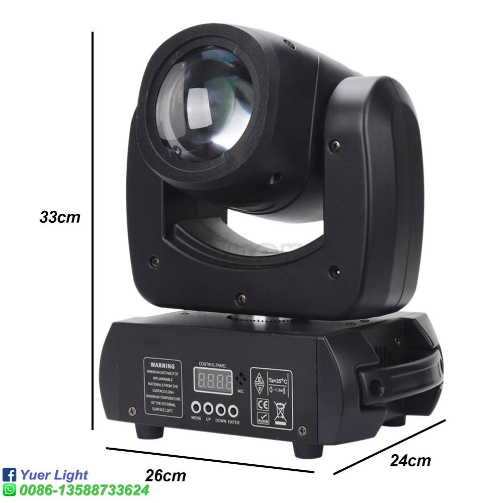 Imagem -03 - Novos Equipamentos de Iluminação dj 100w 18 Prismas Led Moving Head Light Mini Pequeno Feixe Luz Ponto para Discoteca Ktv Palco Noite Clube Festa