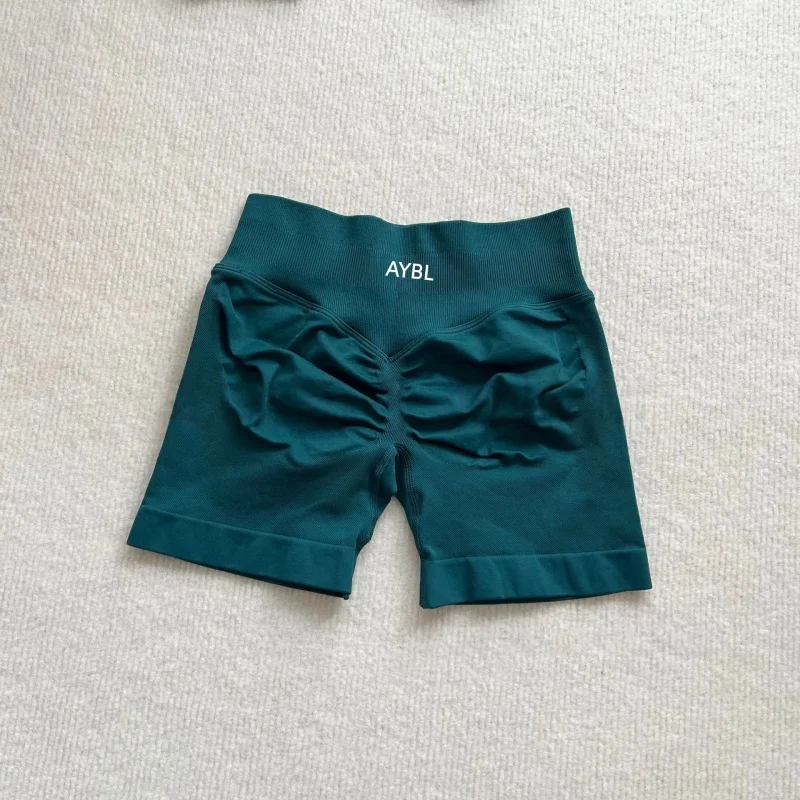 Mode-shorts Lage taille Naadloze yogashorts Scrunch Bum Gymshorts Dames Workout Biker Stretch Fitness Shorts