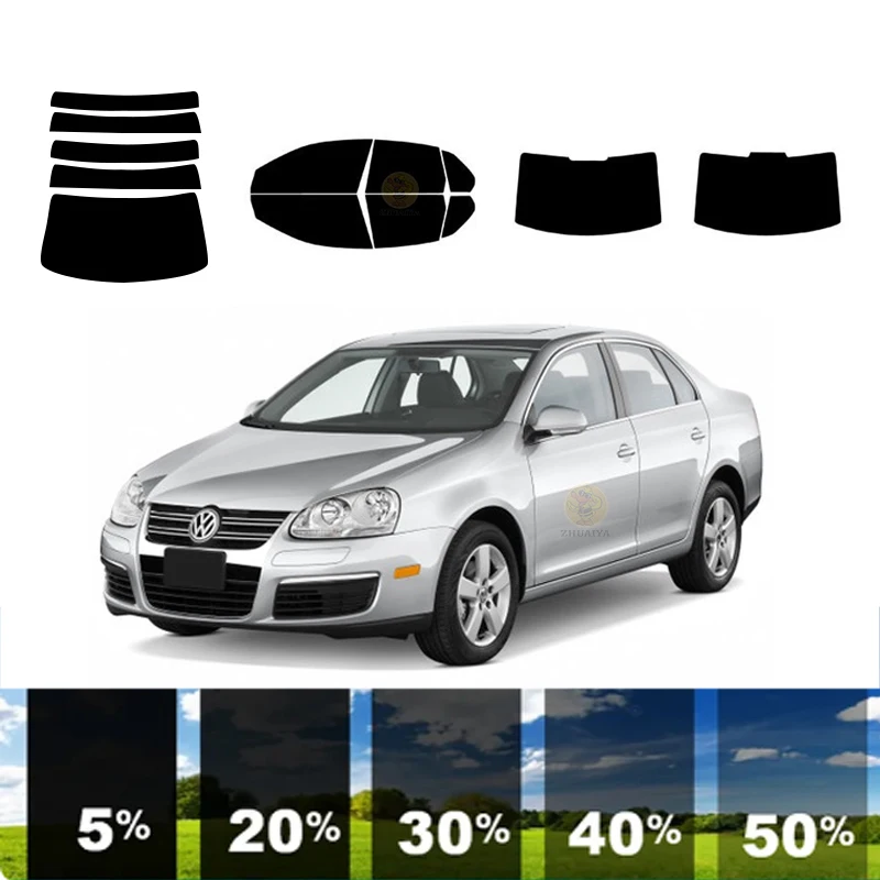 precut Removable Window Tint Film For Car 100% UVR 5%-35%VLT Heat Insulation Carbon ﻿For VOLKSWAGEN JETTA 4 DR SEDAN 2005-2010