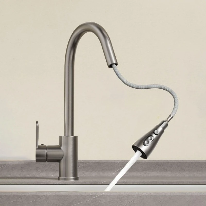Brass Pull-out Washbasin Faucet Desk Mounted Hot Cold Mixer Telescopic Rotatable Faucets Household Bathroom Accessories
