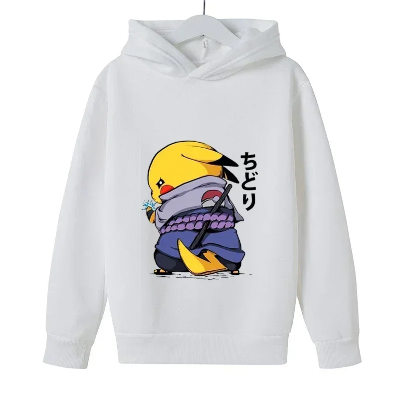 Cartoon Cute Manga Japanese Anime Hoodie Pokemon Hoodie Children Sweatshirts Kids Pikachu Clothes Tops Boys Girls Baby Hoody