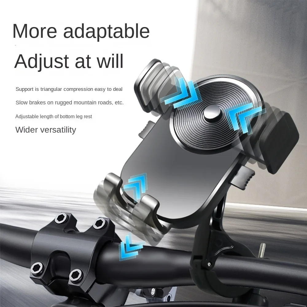 Anti-shake Cycling Phone Holder Smartphon Adjustable Car Mobile Phone Mount One-Hand Operation Motorcycle Phone Holder