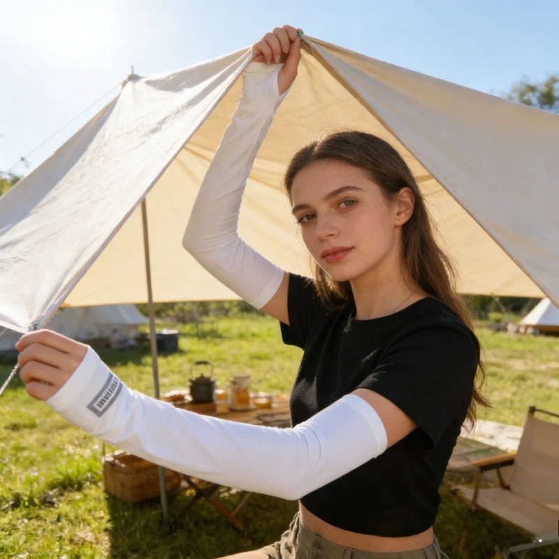 

Summer Sun Protection with Thin Ice Silk Sleeves for Arm Protection, Men's and Women's UV Protection, Loose Fit Large Size