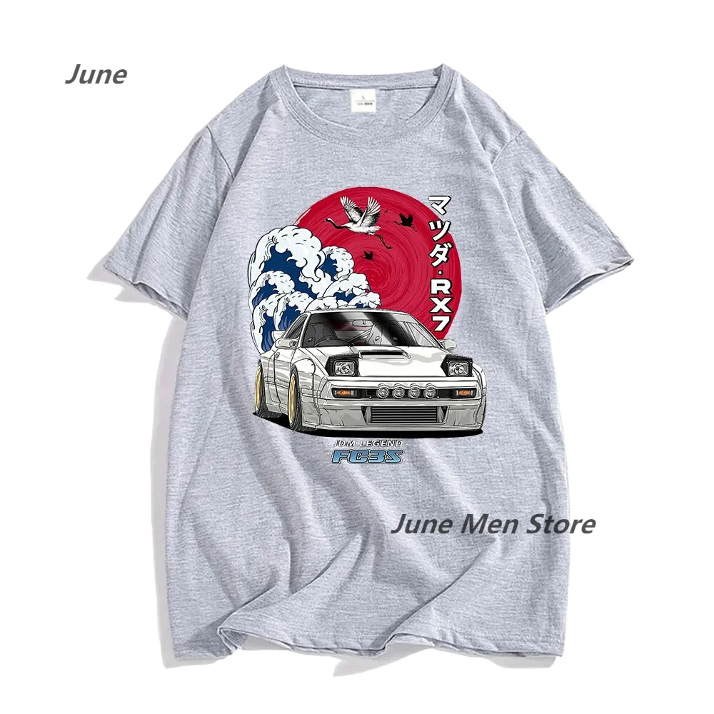 New Initial D Anime Graphic T-shirt Women/Men Streetwear For JDM Crewneck tshirts Tops Y2k Oversized 100% Cotton Tee-shirt Soft