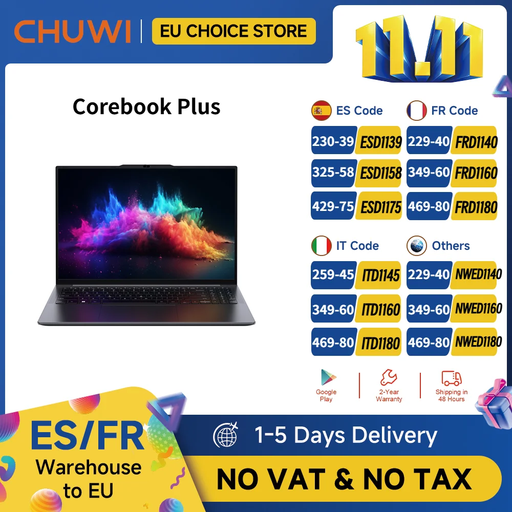 Portátil CHUWI CoreBook Plus 16" i5