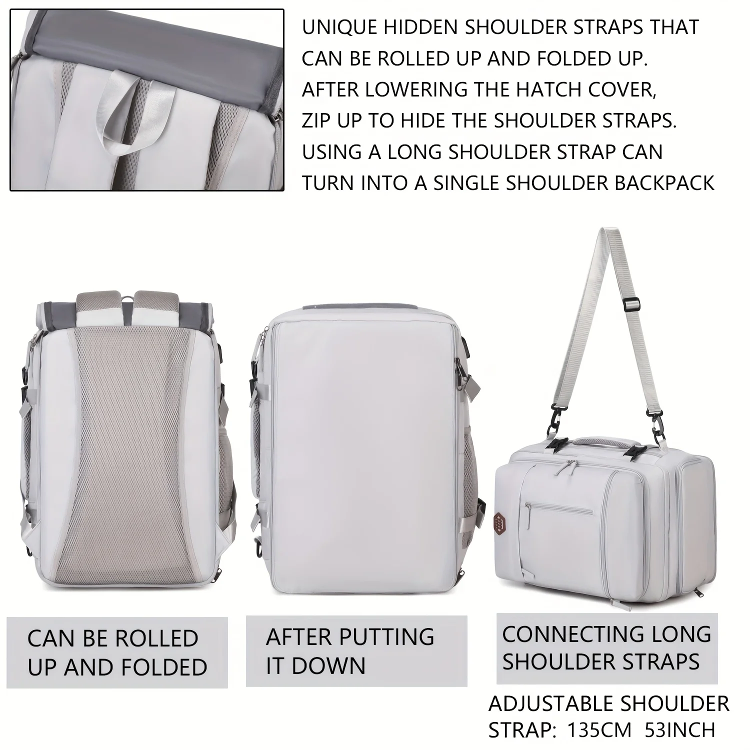 حقيبة ظهر للرجال من ENOSHI مزودة بمنفذ شحن USB ومقصورة كمبيوتر محمول مقاس 43.94 سم وتخزين الأحذية #6