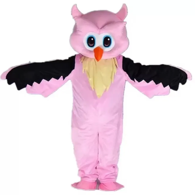 

Performance Pink Owl Mascot Costumes Christmas Fancy Party Dress Cartoon Character Outfit Suit Adults Size Carnival
