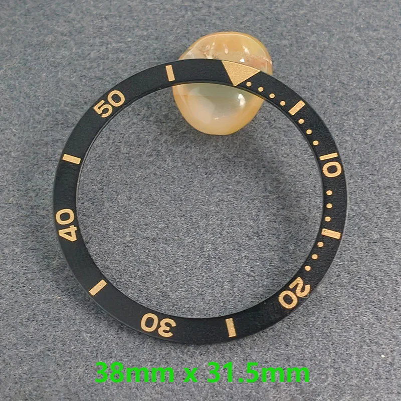 38mmx31.5mm SKX007 Flat Aluminum Watch Bezel Insert Fit SKX007 SKX009 SRPD Watch NH36 NH35 Movement Watch Bezel Insert Ring Part