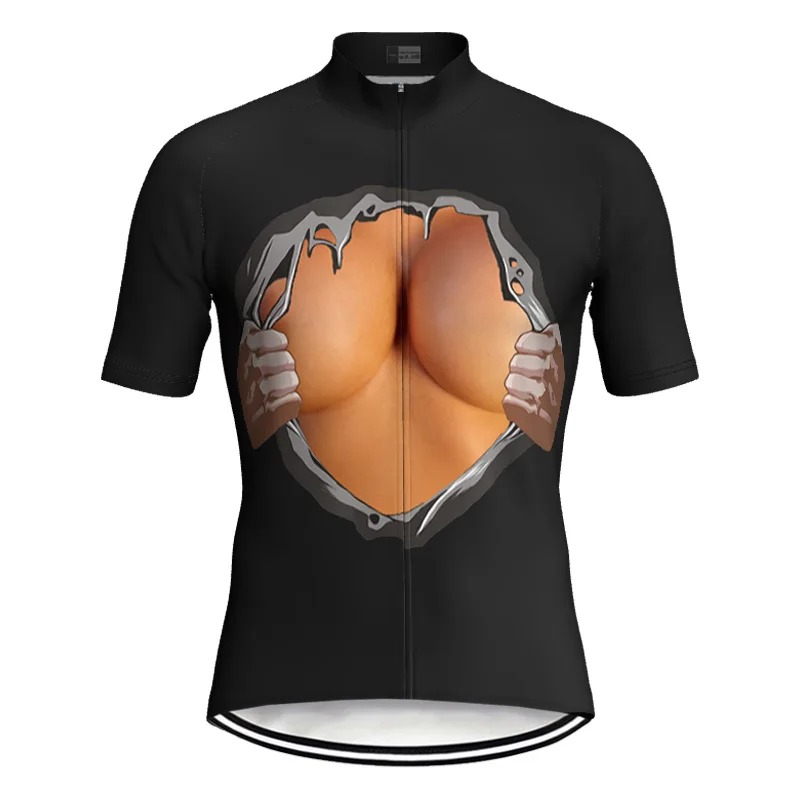 

Bra Bike Jersey Short Sleeve Top Road MTB Summer Cycling Clothes Bicycle Breast Quick Dry Shirt Wear Sport Tits Breathable Black