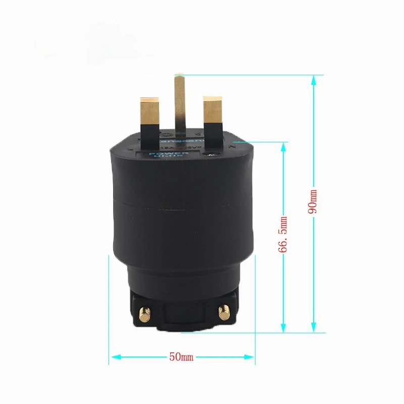 Spina per cavo di alimentazione per febbre da ragazzo placcata in oro / placcata standard britannico HiFi Spina per cavo audio hifi 13A 250V