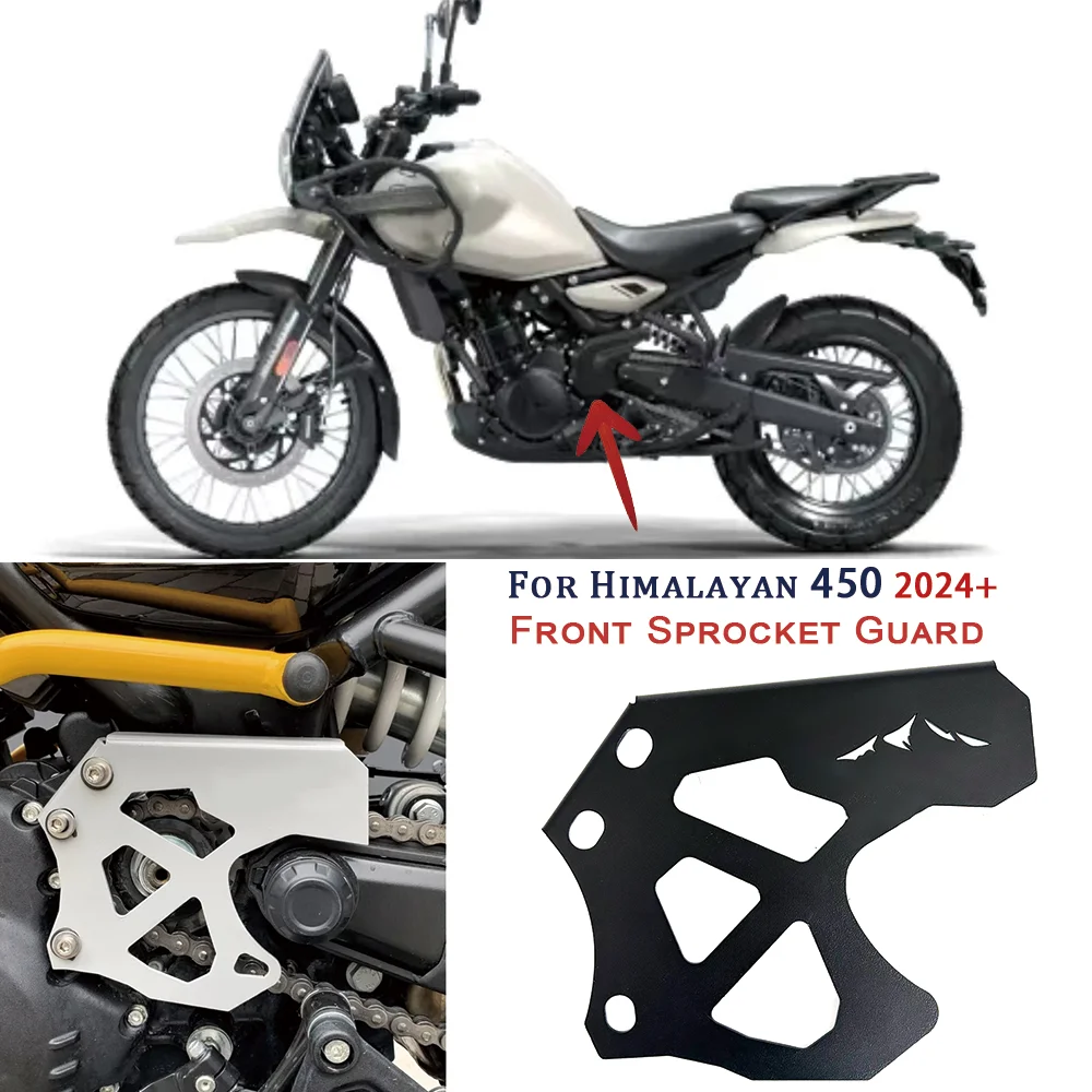 

For Himalayan450 2024 Himalayan 450 2025 Motorcycle Front Sprocket Protector Chain Protector Plate Sensor Protector Cover