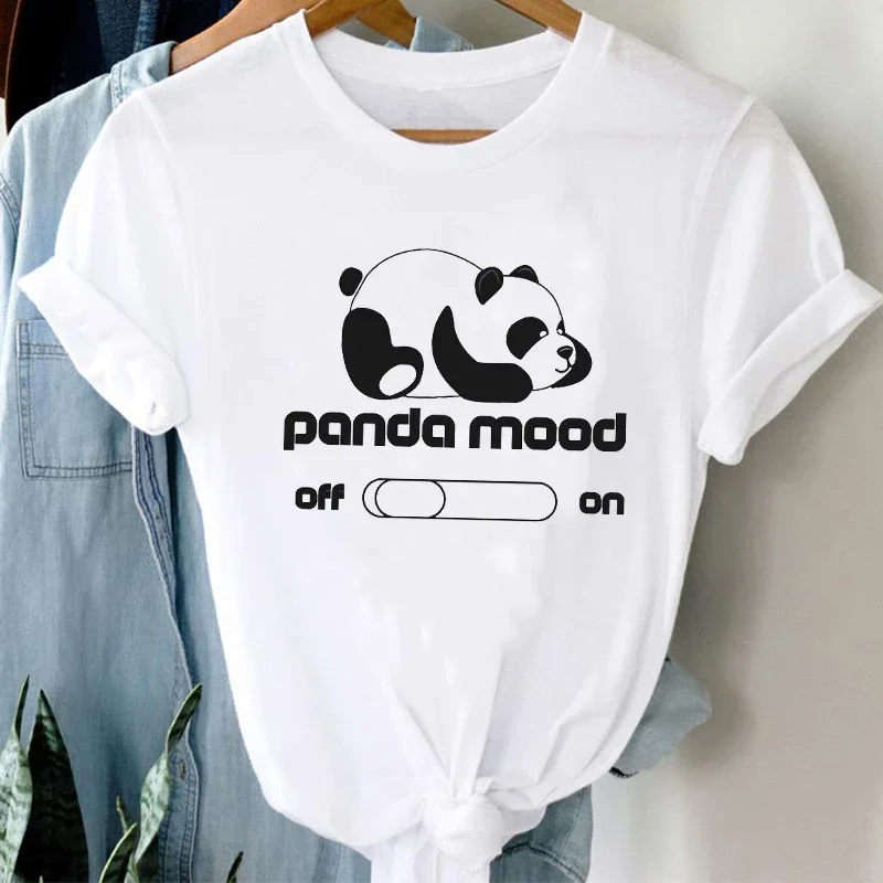 Kawaii Women T-shirts Cute Animal Clothes Panda Cartoon Short Sleeve T Shirt Top Lady Print Sexy Tee Unisex Clothes Top Y2k Tee