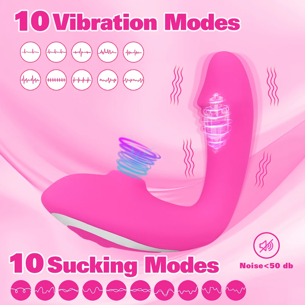 Sucking Vibrator For Women G Spot Dual Dildo Vibrator Clit Sucker Clitoris Stimulator Female Wireless Vibrator Adult Sex Toy