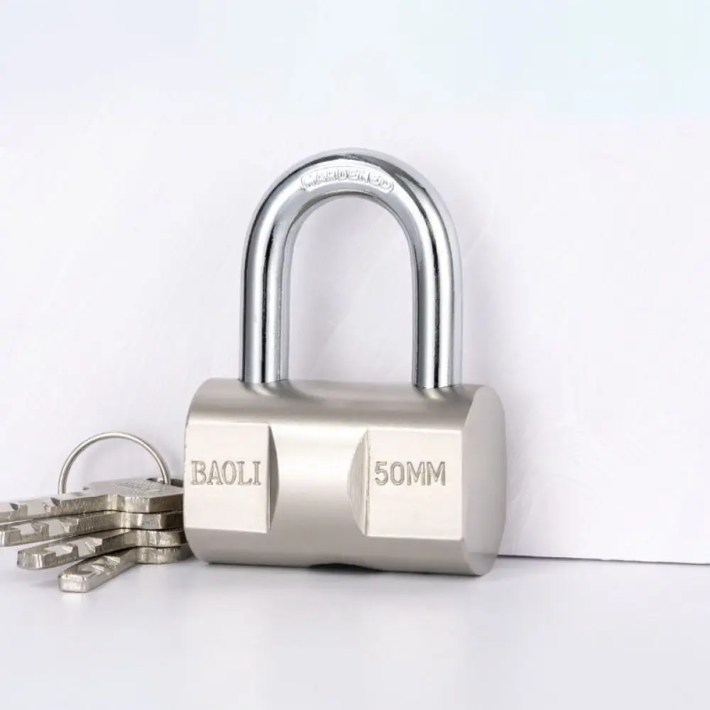 Universal Security Padlock Stainless Steel Copper Core Lock Anti Rust Durable For Outdoor Gate Shed Garage Storage