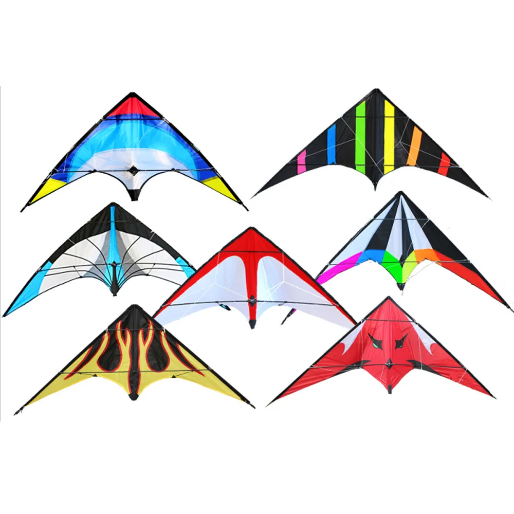 Gift Professional Dual Line Stunt Kite Good Flying 48 Inch Blue Large Delta Kite Multi Style DIY Sport Kite Friend Game
