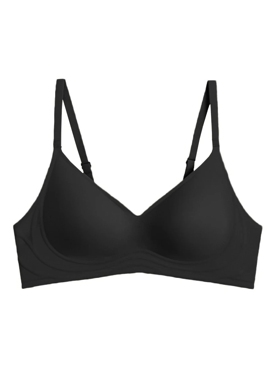 Women's Seamless Wire-Free Bra Soft Support Side Breast Collection Lingerie Regular Length Pure Color For Daily Home Vacation