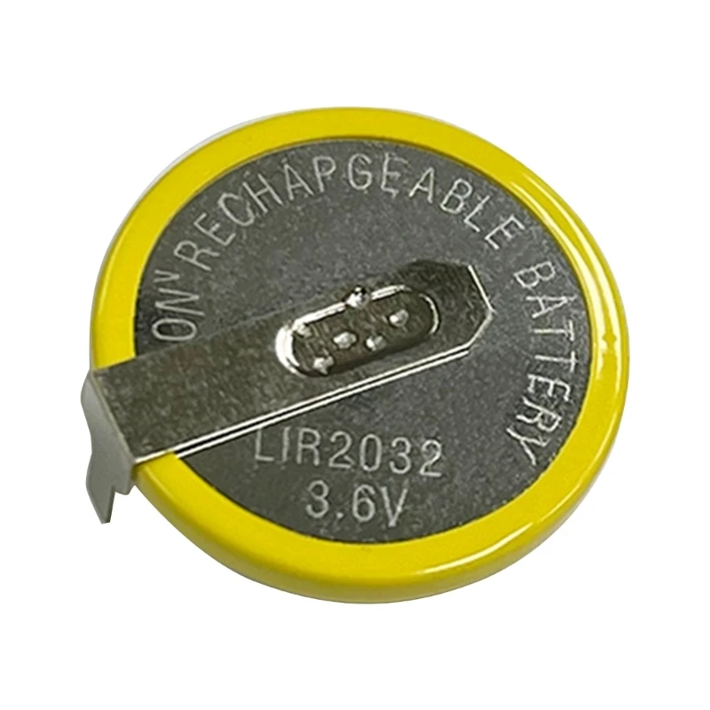 090F LIR2032 Аккумулятор 45mah 3,6 В литий -ионная батарея для часа для часа батарея ячейки монет