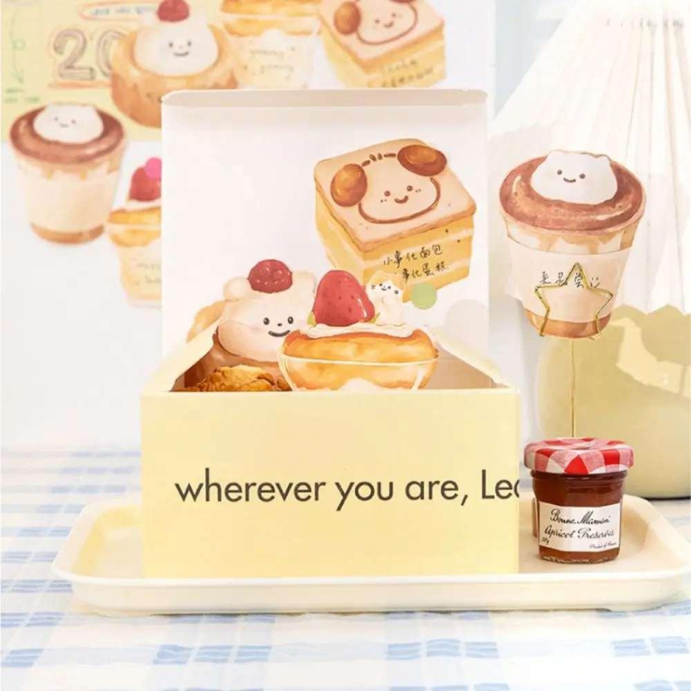 Cute Cartoon Candy Cake Gourmet Sticky Notes cancelleria Sticker Memo Pad Planner forniture scolastiche per ufficio