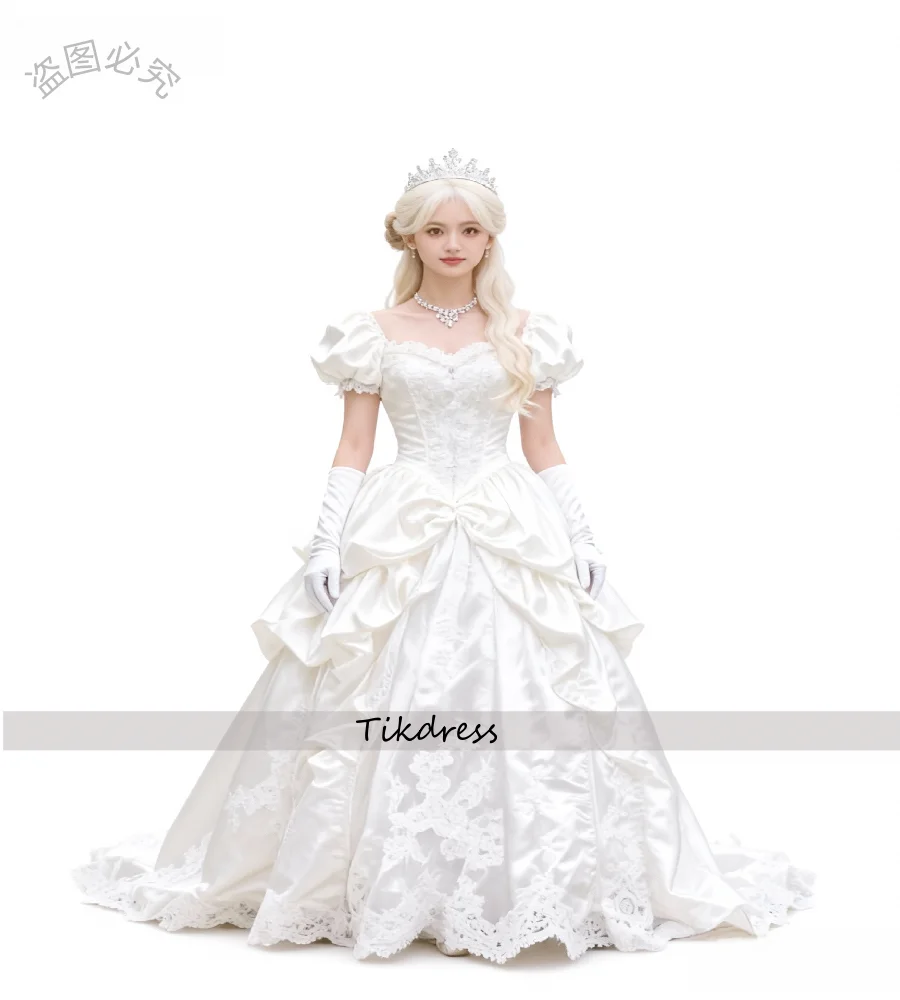 Princess Korean Wedding Dress 2026 Lace Cosplay Bohemian Celtic Bride Dress Charming Satin Medieval Country Bridal Gowns