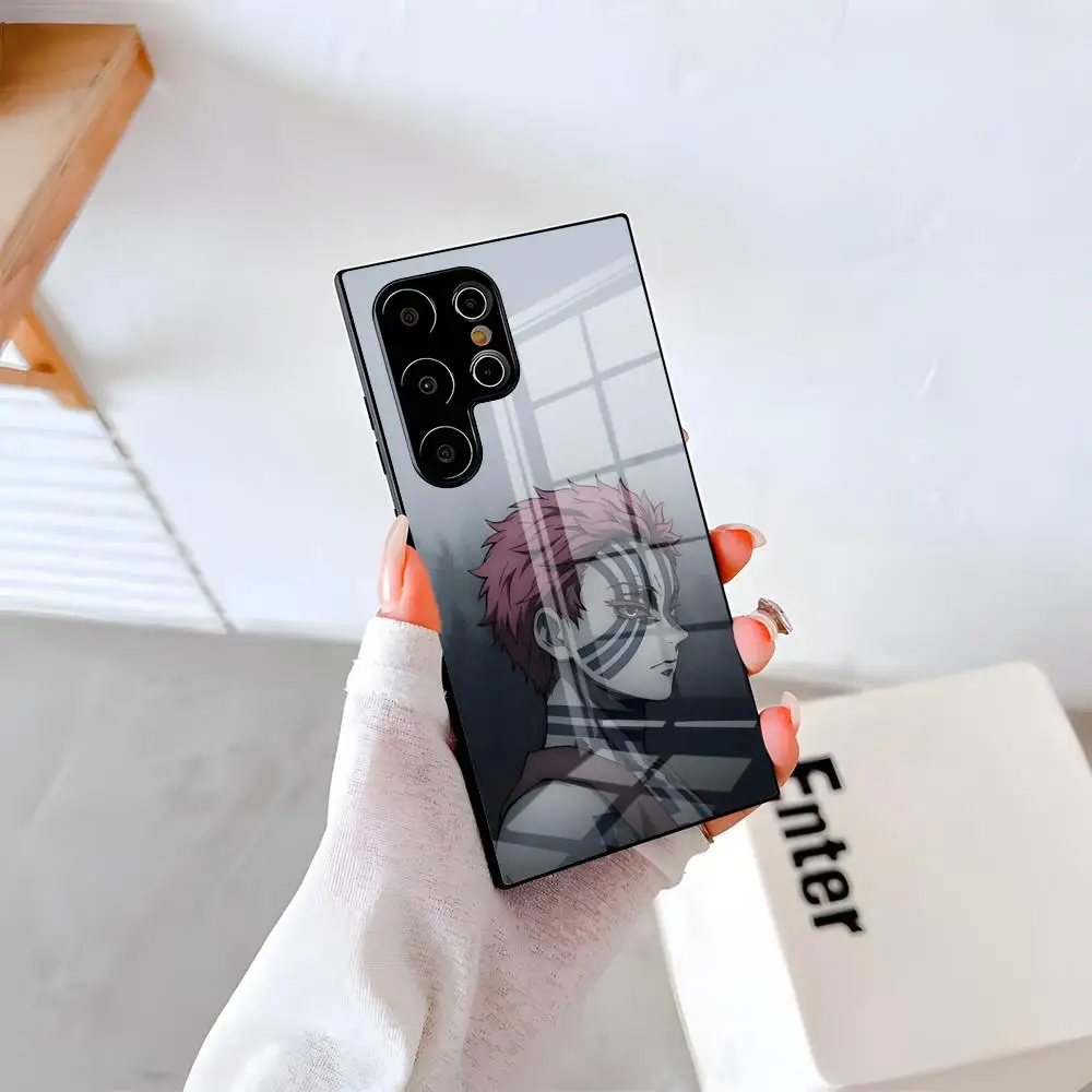 Anime Akaza Phone Case For Samsung S26 S25 Plus S20 S20 Plus S22 Ultra S23 FE S21 Plus S21 Ultra Glass Cover
