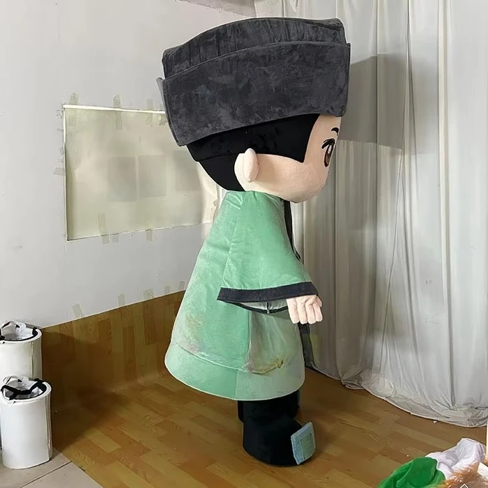 Chinese style ancient boy theme custom plush design cartoon mascot costume cute mascot suitable for parties and promotions