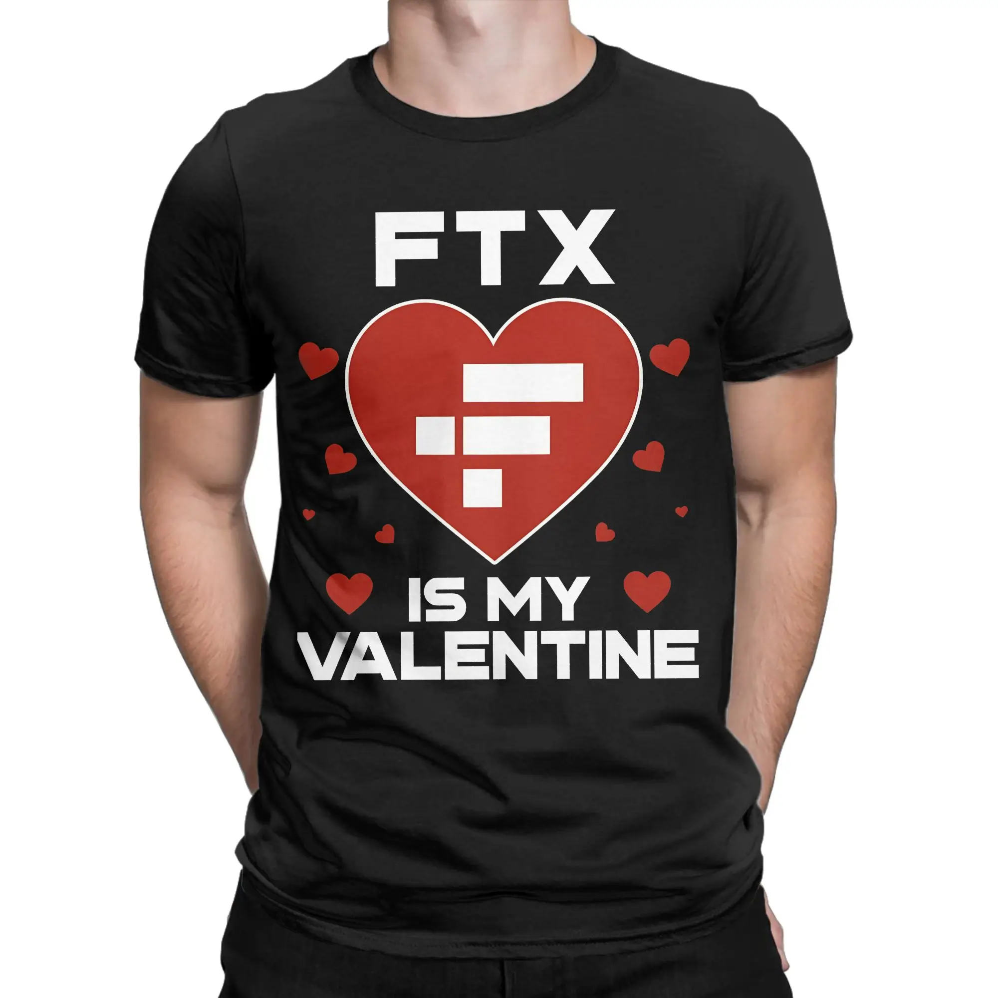 Valentine Coin To The Moon Crypto Token Cryptocurrency Blockchain Wallet HODL Novelty 100% Cotton T-Shirt FTX Tops Tees For Men
