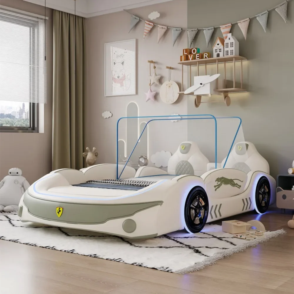 Children's furniture Children's bed Boy cartoon bed Racing single bed Creative boy multi-function car