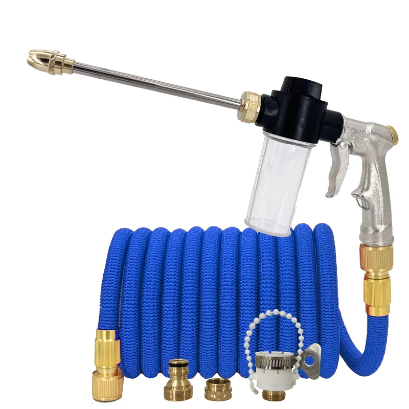 New High-Quality Thickening Garden Hose Metal Water Gun Expandable High Pressure Car Washer Watering Hose Magic Flexible Hoses