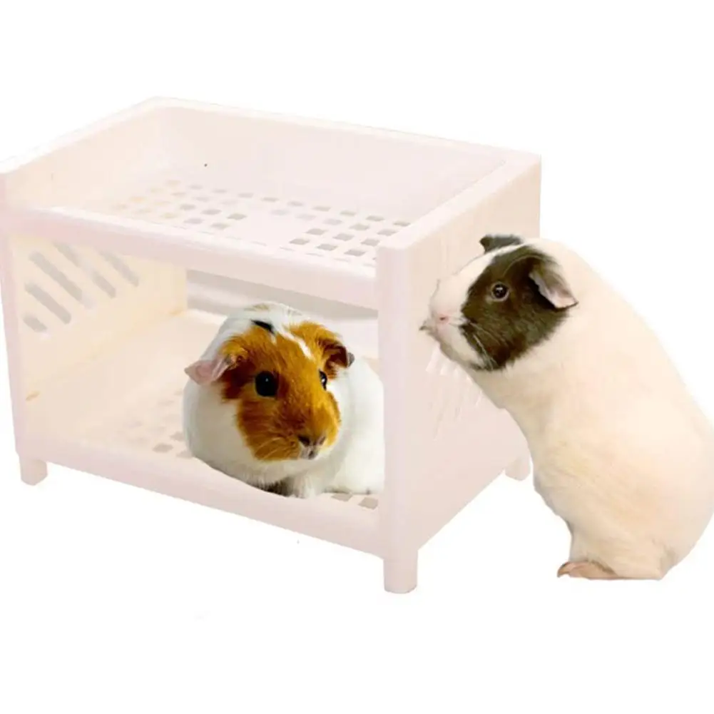 

Pet Bunk Bed Easy To Install Hideout Corner For Guinea Pig Hamster Small Animal (Without Cushion) Pet Items Tiny House