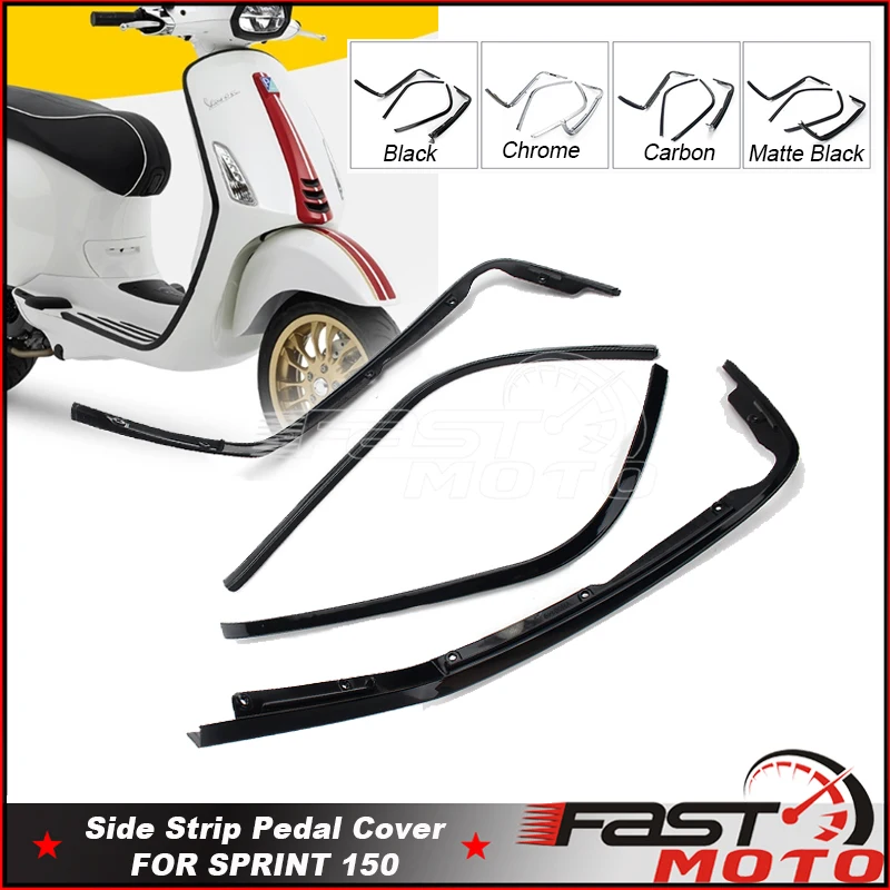 Trim Strip Cover Lining Liner Pedal Side Upper Strip Scooter Decorative For Sprint 150 Sprint150 Side Strip Pedal Covers 16-21