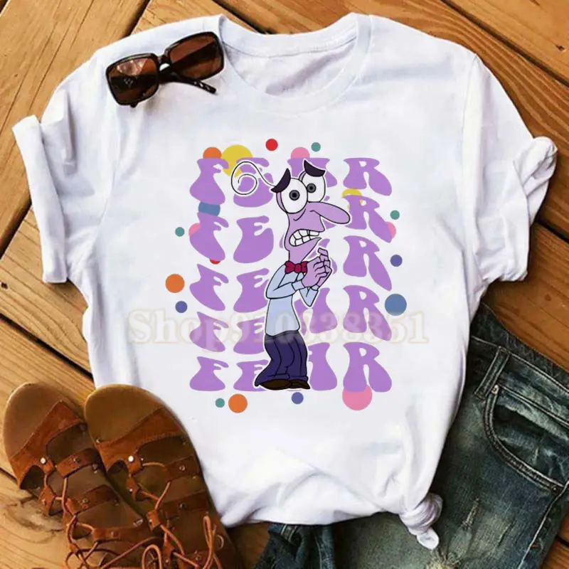 2024 Mew Movie Inside Out 2 Graphic T Shirt Women Harajuku Vintage Short-Sleeve T-Shirt Streetwear Spring Summer Female Tshirt