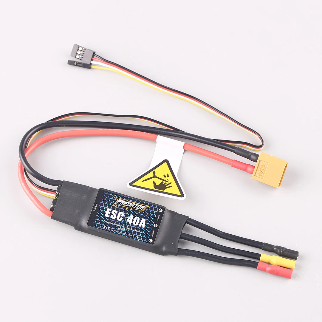 Fms Predator Brushless ESC 40A Electric Aircraft Model with 3A Switch BEC Configuration And Reverse Thrust Function view 6