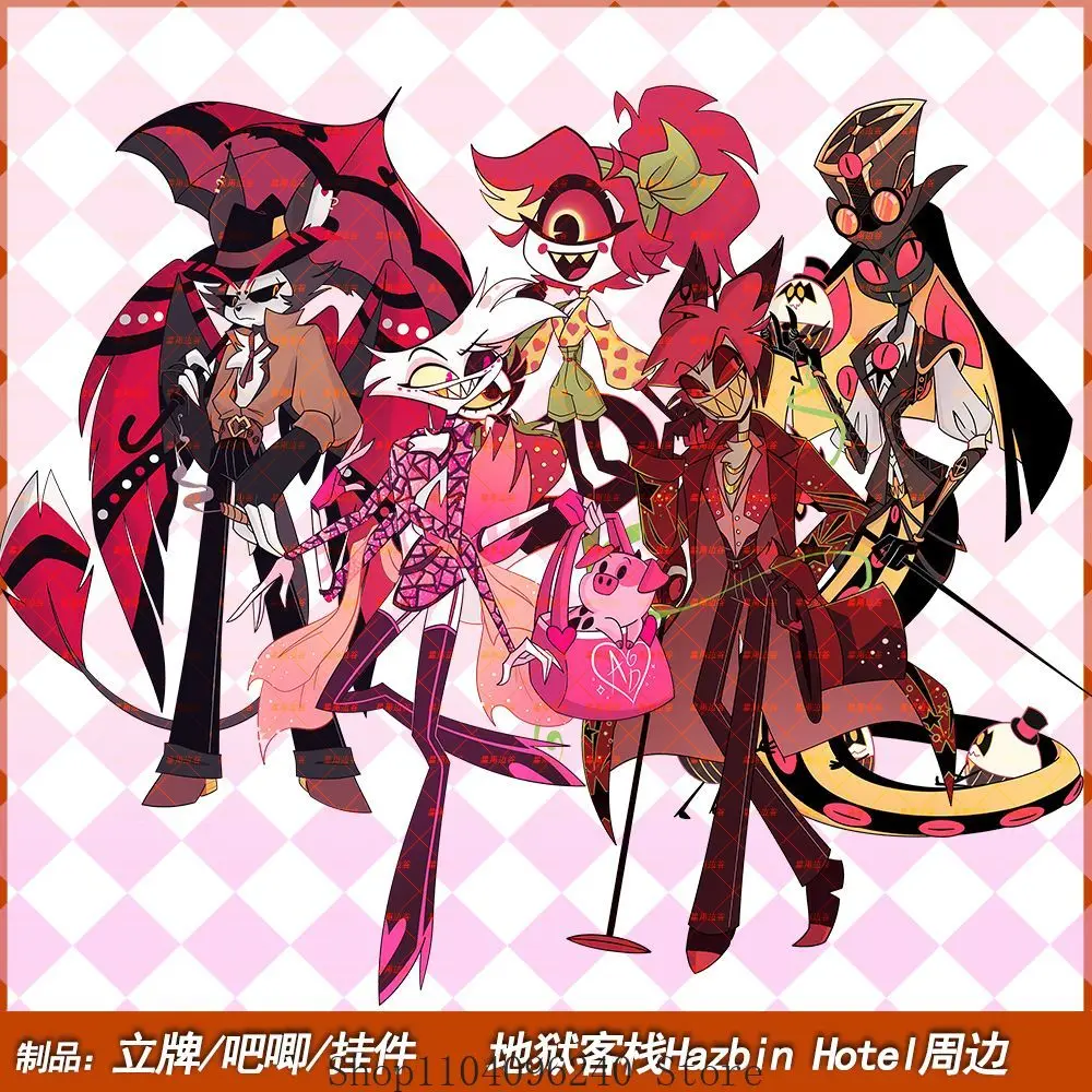 

Alastor Angel Dust Husk Niffty Sir Pentious аниме значок брошь акриловая подставка модель настольный декор стоячий знак брелок кулон