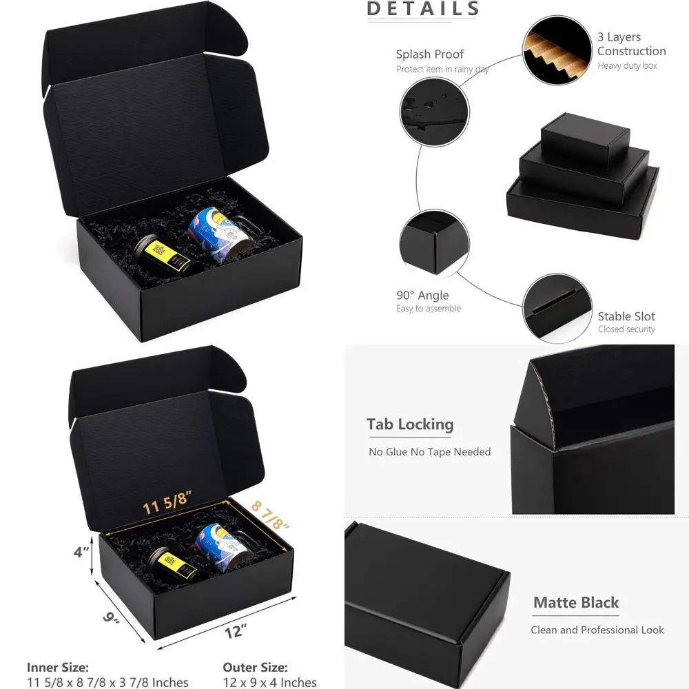 

12x9x4 Pack of 20 Corrugated Cardboard Shipping Boxes - Ideal for Small Business, Mailing, and Book Packaging